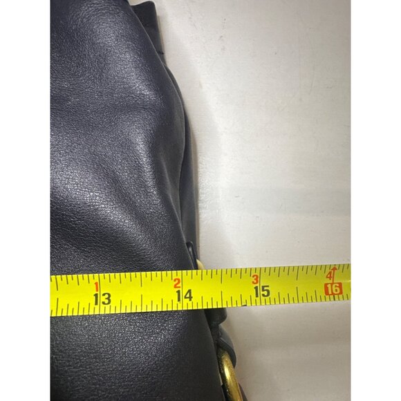 Vintage Coach Purse Black Leather Ashley Ruched Pleated F17571 Designer Classic - Picture 12 of 15